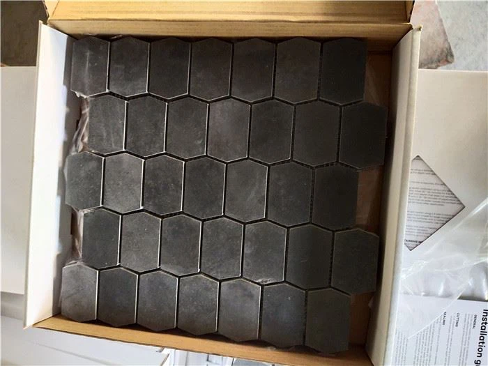 basalt mosaic tile backsplash
