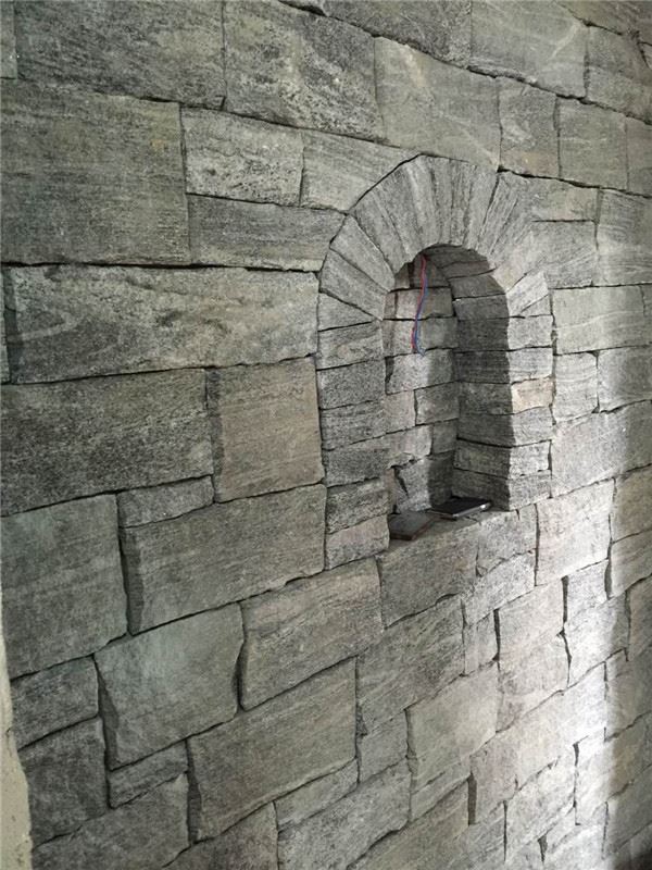 loose grey stone tile for decoration