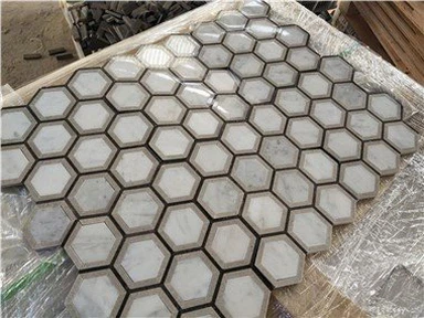 Bianco Carrara mosaikfliser