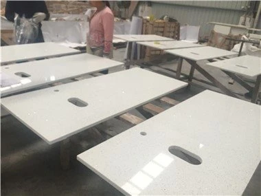 Quartz White Sparkle bordplader