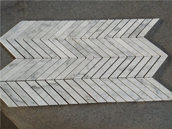 Hvid marmor mosaik fliser