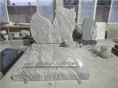 Viscont hvid granit gravsten