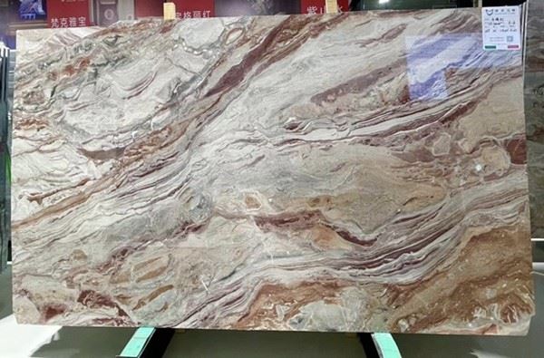 Arabescato Orobico Rosso Marble Slab