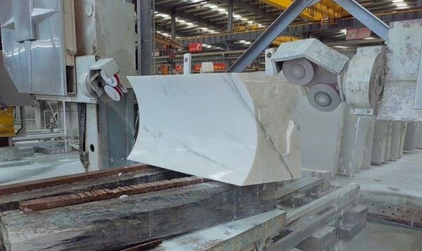 Marble curved tile