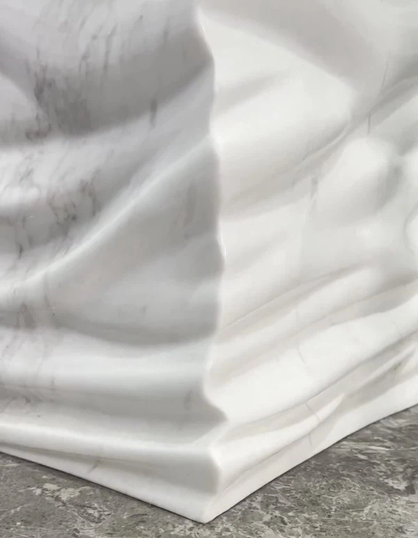 White Marble Pedestal Bathroom Sink