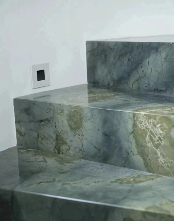 Peacock Green Marble stair