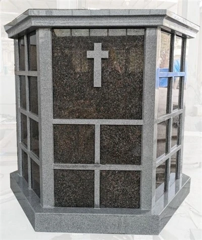 45 Niche Grå Granit Hexagon Columbarium