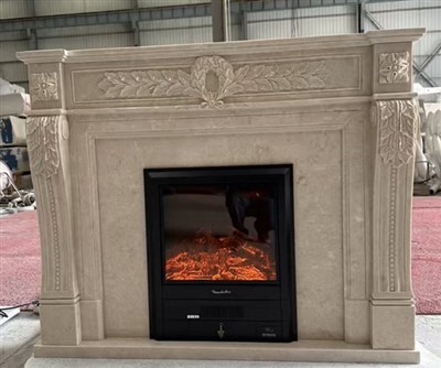Osmannisk beige marmor pejs